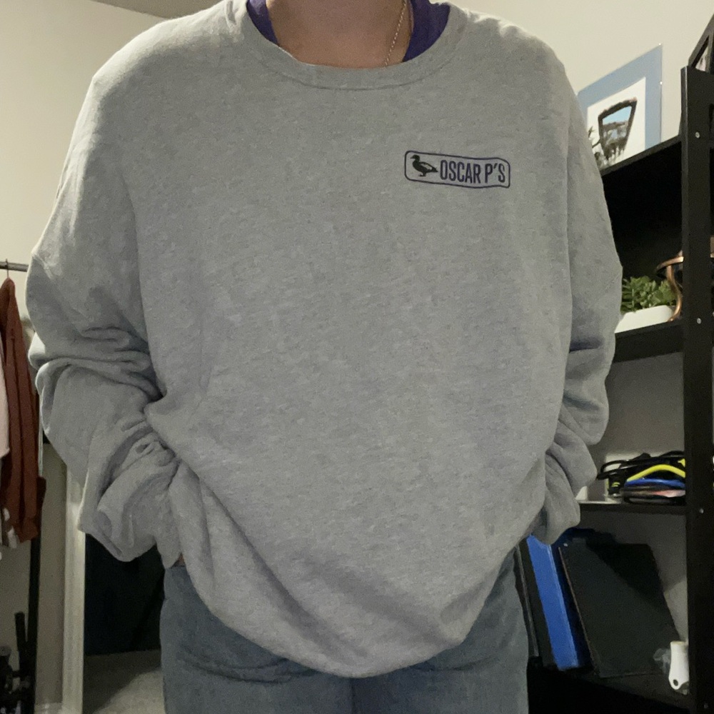 Unisex Bella + Canvas XL light grey TSU pullover